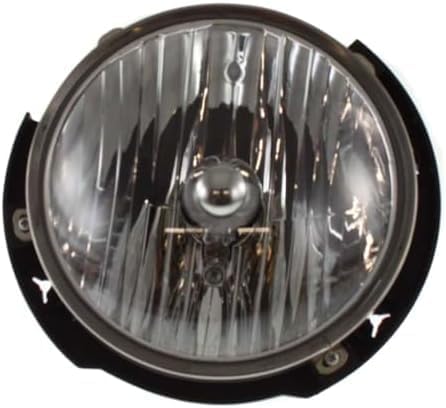 Set Of 2 Front Head Light Assembly Plastic Left Driver & Right Passenger Side Direct Replacement Compatible With 2007-2017 Jeep Wrangler / 2018 JK CH2502174 CH2503175