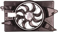 Front Radiator Cooling Single Fan Assembly Plastic Direct Replacement Compatible with 2015-2017 Chrysler 200/2014-2019 Jeep Cherokee CH3115179 CH3115180 68205996AC 68197298AB