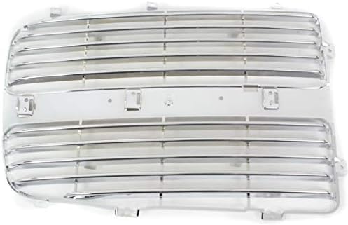 Front Grille Insert Horizontal Bar Chrome Right Passenger & Left Driver Side Direct Replacement Compatible With 2002-2005 Dodge Ram 1500 2500 3500 CH1201104 CH1201103 5073296AA