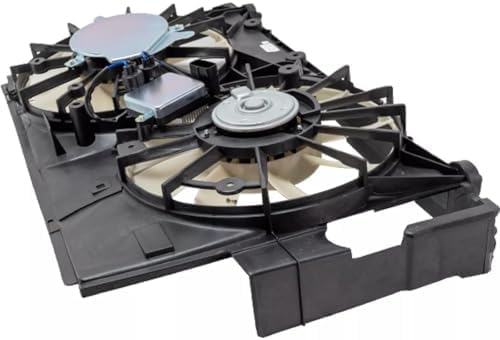 Front Radiator Dual Cooling Fan Assembly Plastic Direct Replacement Compatible with 2015-2021 Lexus NX300h / 2016-2018 Toyota RAV4 Hybrid LX3115133 1671136180