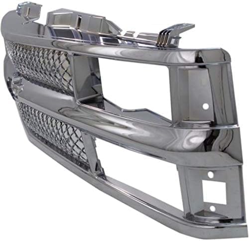 Front Grille Mash Chrome Shell & Insert Direct Replacement Compatible With 1994-2000 Chevrolet C/K Series/Tahoe 15981092-PFM