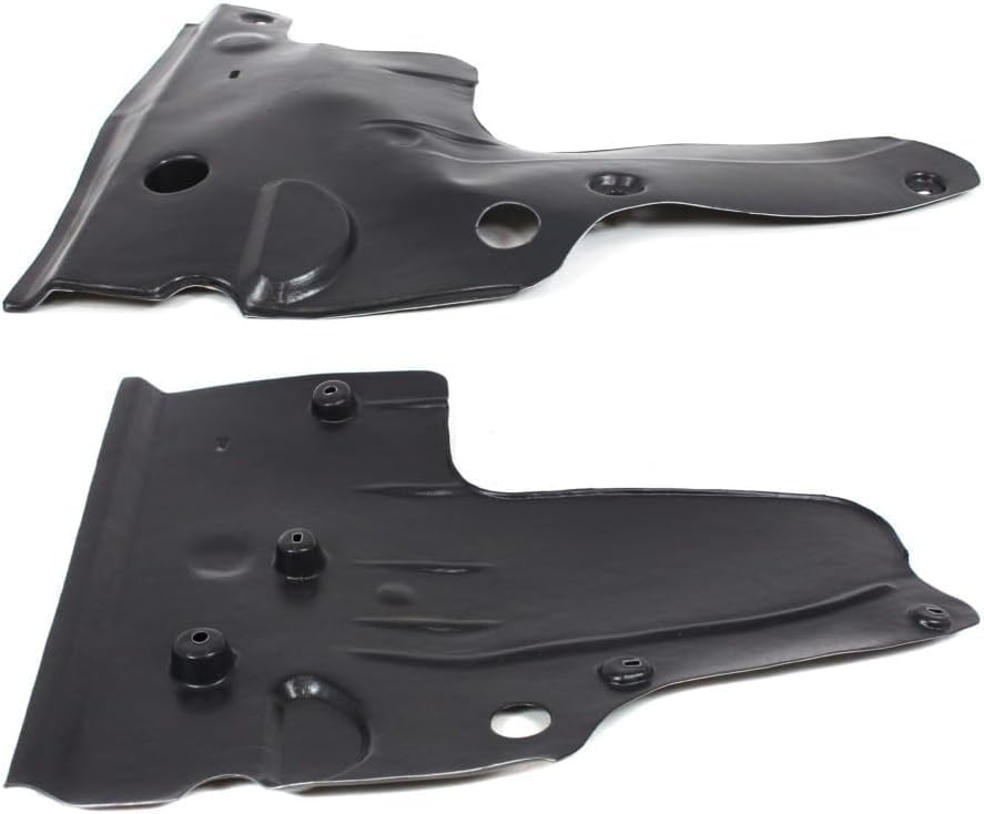 Set Of 2 Front Engine Splash Shield Under Cover Left Driver & Right Passenger Side Direct Replacement Compatible With 2008-2011 Hyundai Azera HY1228158 HY1228120 291203K530 291303K300