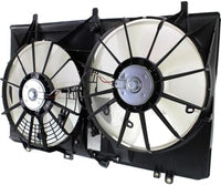Front Radiator Dual Fan Assembly Without Control Module Direct Replacement Compatible With 2011-2013 Toyota Sienna TO3115167 163630V120-PFM 163630V110 163610P150 163610P160 167110V090