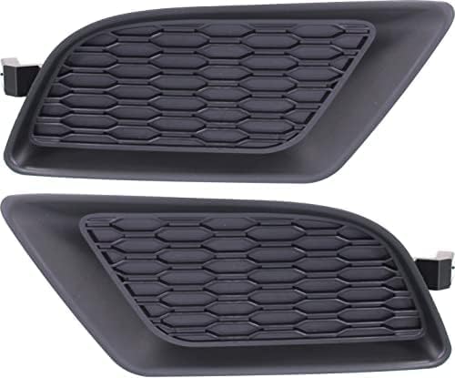 Set Of 2 Front Fog Light Cover Left Driver & Right Passenger Side Direct Replacement Compatible With 2011-2014 Dodge Charger CH1039131 CH1038131 68092570AA 68092571AA
