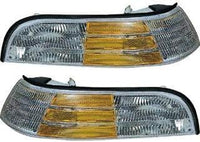 Set Of 2 Front Corner Light Lens And Housing Right Passenger & Left Driver Side Direct Replacement Compatible With 1992-1997 Ford Crown Victoria FO2521124 FO2520124 F2AZ13200B