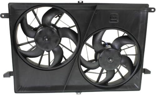 Front Radiator Dual Fan Shroud Assembly Direct Replacement Compatible with 2009-2017 Chevrolet Traverse / 2007-2017 GMC Acadia GM3115219 23434158