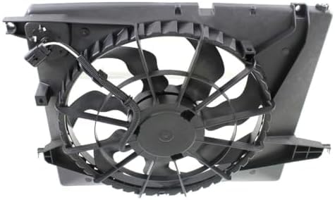 Front Radiator Fan Shroud Assembly Plastic Direct Replacement Compatible with 2013-2018 Hyundai Santa Fe Sport / 2014-2015 Kia Sorento HY3115142 253804Z000
