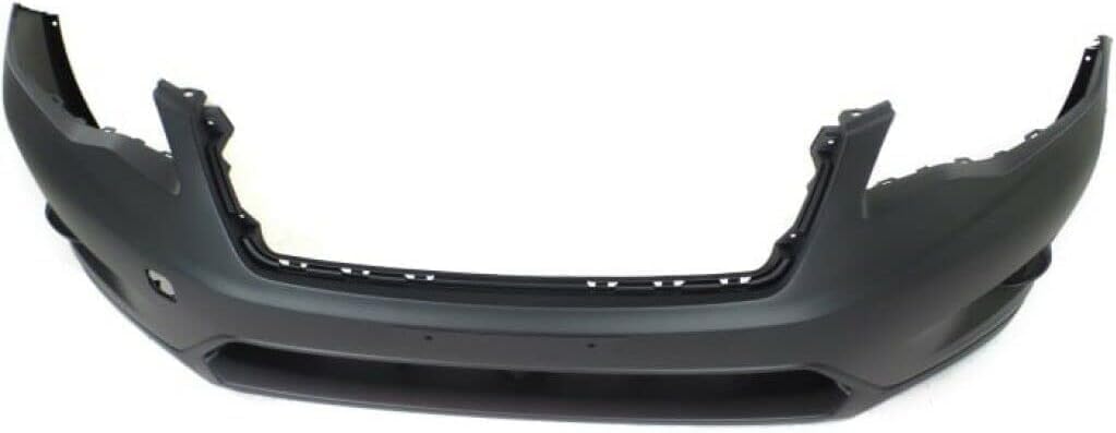 Front Bumper Cover Primed + Grille With Chrome Trims + Head Lights Left Driver And Right Passenger Side Direct Replacement Compatible With 2013-2015 Subaru XV Crosstrek