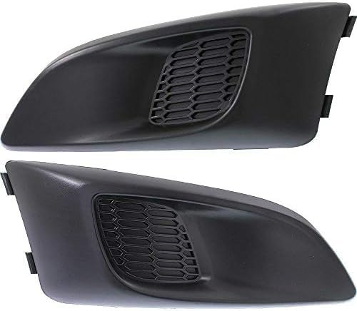 Set Of 2 Front Fog Lights Cover Plastic Left Driver & Right Passenger Side Direct Replacement Compatible With 2012-2016 Chevrolet Sonic GM1039134 GM1038134 96694774 96694768