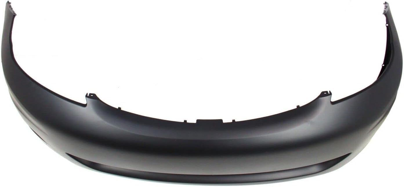 Front Bumper Cover Primed + Lower Grille Black + Fog Lights Left Driver And Right Passenger Side Direct Replacement Compatible With 2006-2010 Toyota Sienna