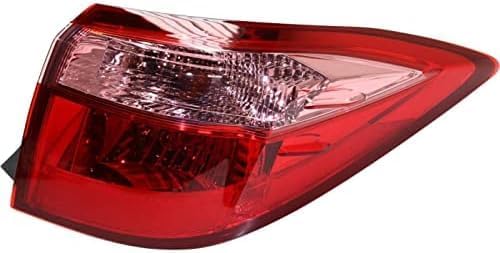 Set Of 2 Tail Light Outer Assembly Halogen Right Passenger & Left Driver Side Direct Replacement Compatible With 2017-2019 Toyota Corolla TO2805130 TO2804130 8155002B00 8156002B00