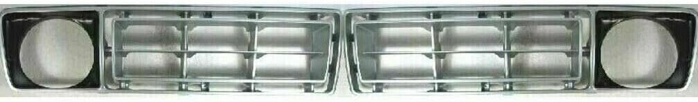Set Of 2 Front Argent Grille Chrome Plastic Left Driver & Right Passenger Side Direct Replacement Compatible With 1976-1977 Ford F-Series FO1200106 FO1200107 D6TZ8150A D6TZ8151A ‎
