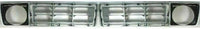 Set Of 2 Front Argent Grille Chrome Plastic Left Driver & Right Passenger Side Direct Replacement Compatible With 1976-1977 Ford F-Series FO1200106 FO1200107 D6TZ8150A D6TZ8151A ‎