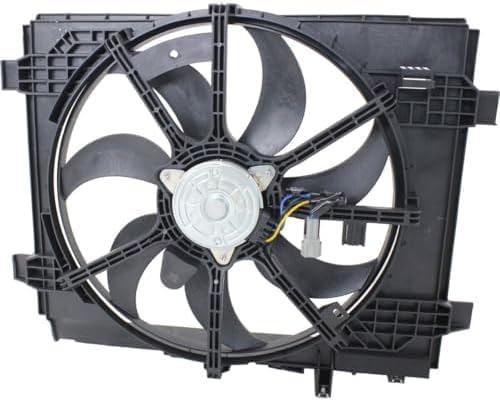 Front Radiator Fan Assembly Plastic Direct Replacement Compatible with 2013-2019 Nissan Sentra NI3115146 214819AM0A
