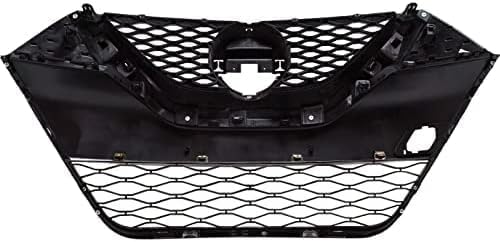 Front Grille Primed With Chrome And Silver Molding Direct Replacement Compatible With 2016-2017 Nissan Maxima NI1200284 623104RA0A