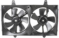 Front Radiator Cooling Dual Fan Plastic Direct Replacement Compatible with 1995-1999 Nissan Maxima / 1996-1999 Infiniti I30 IN3115101 NI3115103 NI3115109 214812L700 214813L900