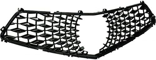 Front Grille Primed Shell With Mesh insert Plastic Direct Replacement Compatible With 2018-2020 Acura TLX AC1201100 71124TZ3A11