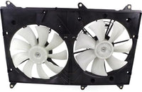 Front Radiator Cooling Dual Fan Assembly Plastic Direct Replacement Compatible with 2001-2007 Toyota Highlander / 2001-2003 Lexus RX300 LX3115102 1671120120