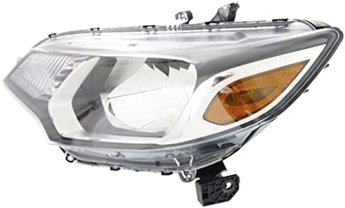 Set Of 2 Headlight Assembly Halogen Left Driver & Right Passenger Side Direct Replacement Compatible With 2015-2017 Honda Fit HO2503160 HO2502160 33100T5AA01 33150T5AA01