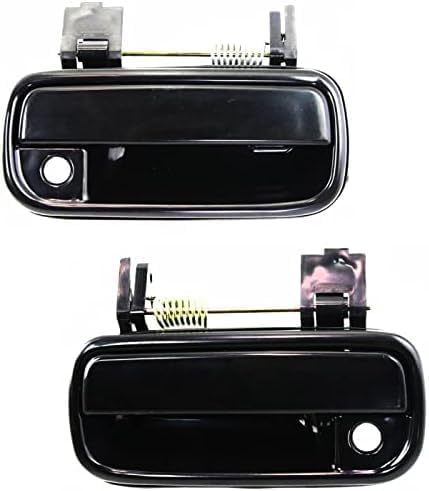 Set of 2 Front Exterior Door Handle Smooth Black Right Passenger & Left Driver Side Direct Replacement Compatible with 1999-2002 Toyota 4Runner TO1311130 TO1310130 6921035100