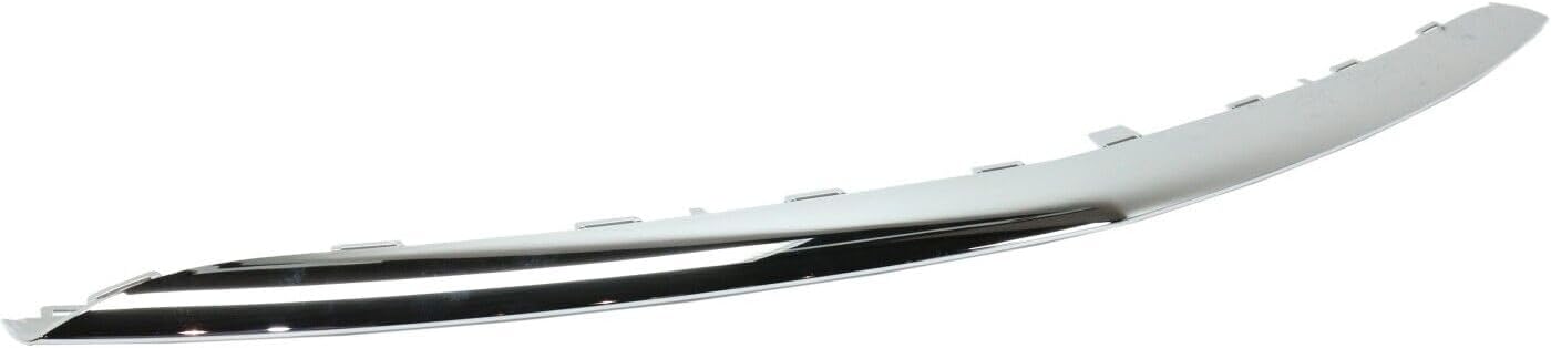 Front Bumper Face Bar Trim Molding Step Pad Chrome Direct Replacement Compatible With 2017-2020 Mercedes Benz E-Class MB1044130 2138857000