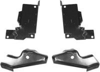 Front Bumper Chrome Steel + Upper Cover + Lower Valance + Extension Textured + Set of 4 Bracket Direct Replacement Compatible With 2003-2006 Chevrolet Silverado 1500