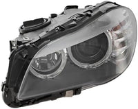 Front Headlight Assembly Halogen Left Driver Side Direct Replacement Compatible With 2011-2013 BMW 5-Series BM2502174 63117203243