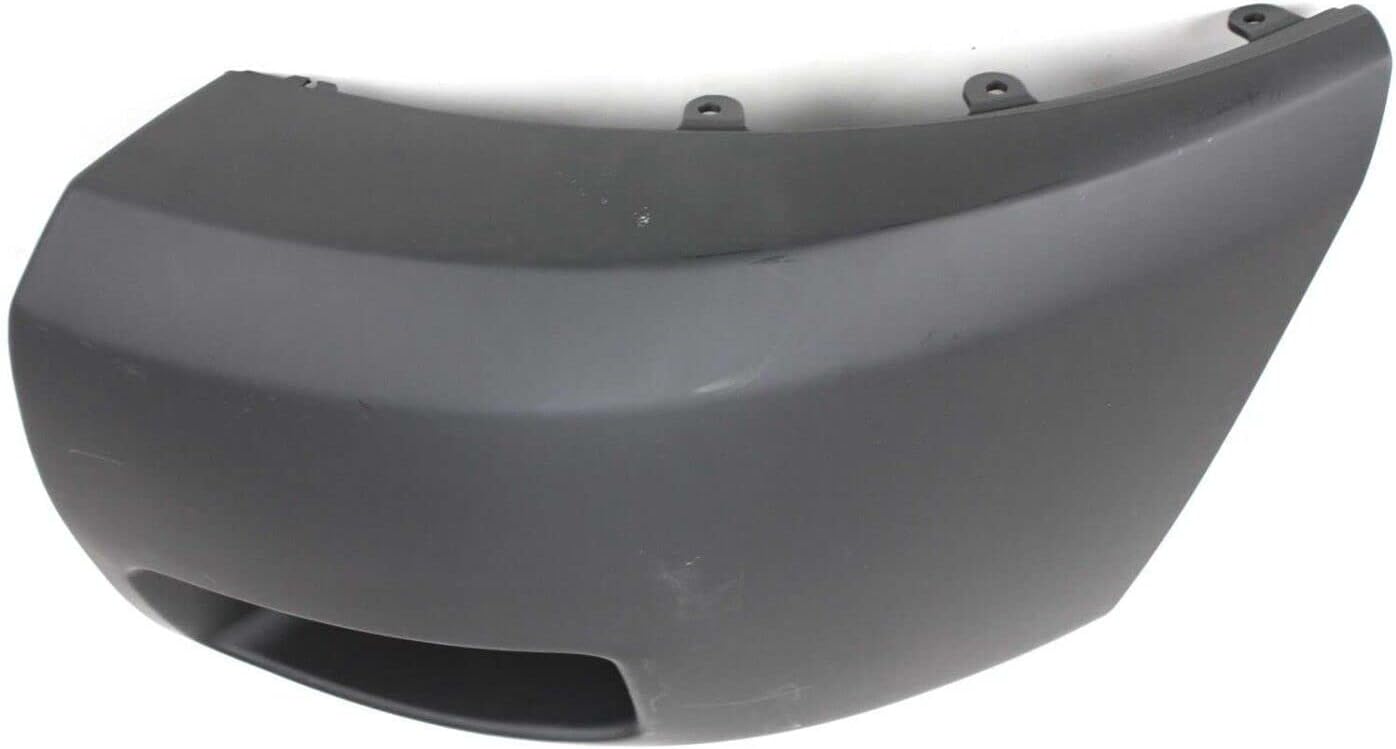 Front Bumper End Cap Primed With Fog Light Hole Left Driver Side Direct Replacement Compatible With 2007-2013 Chevrolet Silverado 1500 GM1004147 15891681