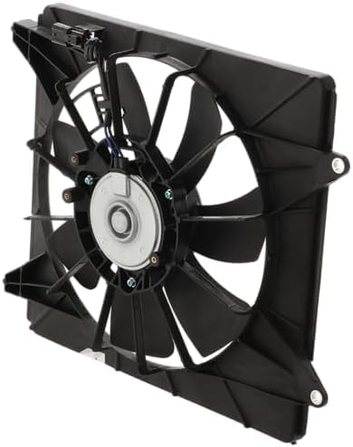 Front A/C Condenser Cooling Fan Assembly Plastic Direct Replacement Compatible with 2008-2012 Honda Accord / 2009-2014 Acura TSX HO3113123 38616R40A01-PFM 38615R40A01 38