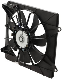 Front A/C Condenser Cooling Fan Assembly Plastic Direct Replacement Compatible with 2008-2012 Honda Accord / 2009-2014 Acura TSX HO3113123 38616R40A01-PFM 38615R40A01 38