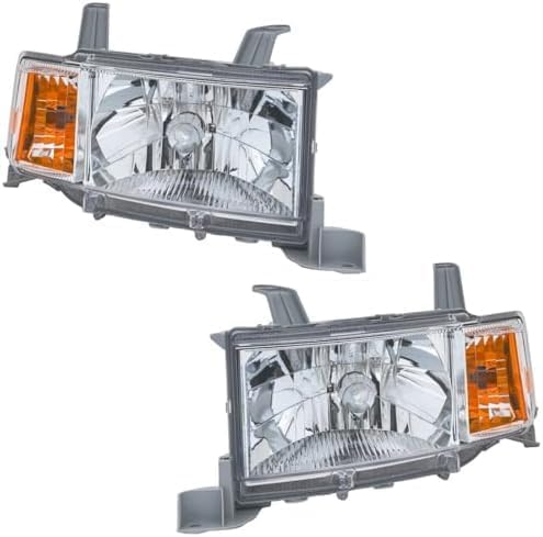 Set Of 2 Front Headlight Lens And Housing Right Passenger & Left Driver Side Direct Replacement Compatible With 2004-2006 Scion XB SC2518101 SC2519101 8117052440 8113052440