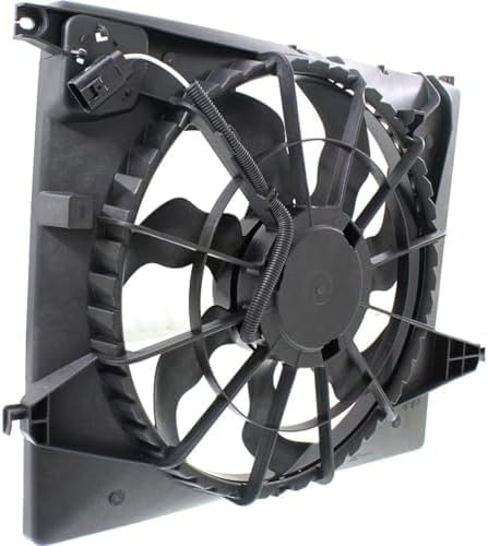 Front Radiator Fan Shroud Assembly Plastic Direct Replacement Compatible with 2013-2018 Hyundai Santa Fe Sport / 2014-2015 Kia Sorento HY3115142 253804Z000