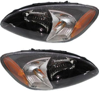 Set Of 2 Front Headlight Lens And Housing Right Passenger & Left Driver Side Direct Replacement Compatible With 2000-2007 Ford Taurus FO2502206 FO2503206 3F1Z13008AB 3F1Z13008AA