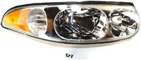 Set Of 2 Front Head Light Assembly Halogen Left Driver & Right Passenger Side Direct Replacement Compatible With 2000-2005 Buick LeSabre GM2502204 GM2503204 25713547 25713548