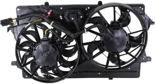 Front Dual Fan Assembly Plastic Direct Replacement Compatible with 2000-2002 Ford Focus FO3115143 1S4Z8C607CC