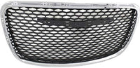 Front Grille Assembly Plastic Chrome Shell With Prime Insert Direct Replacement Compatible With 2015-2023 Chrysler 300 CH1200395 5SW16RXFAE