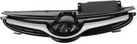 Front Grille Assembly Gray Shell And Insert With Chrome Molding Direct Replacement Compatible With 2011-2013 Hyundai Elantra HY1200165 863503X200