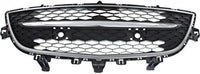 Front Bumper Lower Grille Primed With Chrome Trim Plastic Direct Replacement Compatible With 2010-2012 Mazda CX-9 MA1036119 TE69501T0A