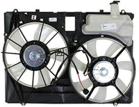 Front Radiator Dual Cooling Fan Assembly Plastic Direct Replacement Compatible with 2006-2010 Toyota Sienna Van TO3115158 163630P110-PFM