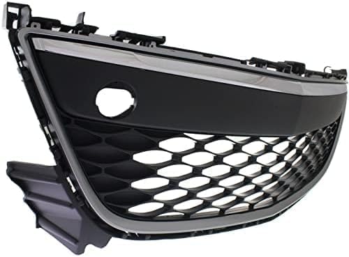 Front Bumper Grille Chrome Plastic Direct Replacement Compatible With 2010-2012 Mazda CX-7 MA1036120 EH45501T0J