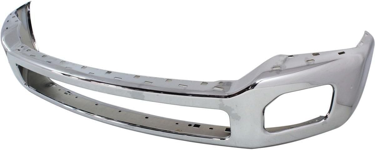 AUTOS PARTS PLUS Front Bumper Chrome Steel + Fog Lights Assembly Left Driver & Right Passenger Side Direct Replacement Compatible With 2011-2016 Ford F-Series Super Duty FO1002416 FO2593230 FO2592230