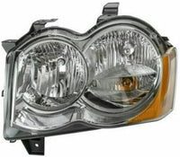Front Headlights Assembly Right Passenger & Left Driver Side Direct Replacement Compatible With Jeep Grand Cherokee 2008-2010 55157483AE-PFM 55157482AE-PFM