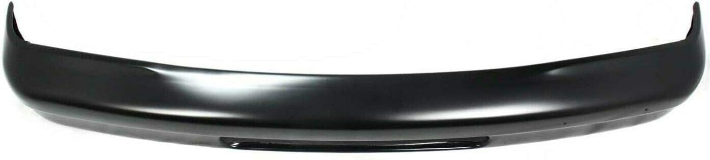 Front Bumper Face Bar Primed Steel With Valance Hole & Without Molding And Pad Holes Direct Replacement Compatible With 1992-2007 Ford E-Series FO1002341 4C2Z17757AAA