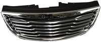 Front Grille Assembly Plastic Chrome Shell With Textured Insert Direct Replacement Compatible With 2011-2016 Chrysler Town & Country CH1200350 68100692AB