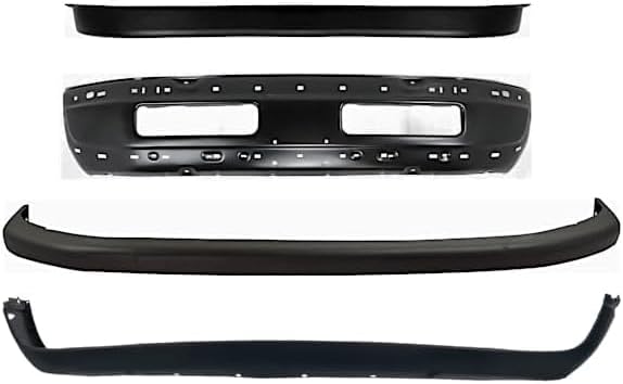 Front Bumper Primed Steel + Upper + Valance Textured + Lower Cover Direct Replacement Compatible with 1994-2001 Dodge Ram 1500/1994-2002 Ram 2500 3500 CH1000160 CH1002173 CH1002259