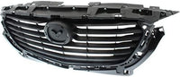 Front Grille Assembly Textured Gray Shell and Insert Plastic Direct Replacement Compatible With 2016-2020 Mazda CX-3 MA1200206 D10J50710H