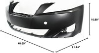 Front Bumper Cover Primed Without Washer Holes Direct Replacement Compatible With 2006-2008 Lexus IS250 / IS350 LX1000163 5211953925
