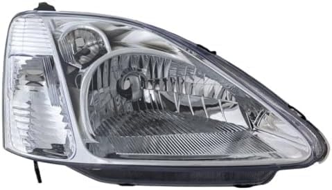 Set Of 2 Front Headlight Lens And Housing Right Passenger & Left Driver Side Direct Replacement Compatible With 2002-2003 Honda Civic HO2519103 HO2518103 33101S5TC01 33151S5TC01