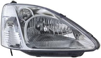 Set Of 2 Front Headlight Lens And Housing Right Passenger & Left Driver Side Direct Replacement Compatible With 2002-2003 Honda Civic HO2519103 HO2518103 33101S5TC01 33151S5TC01