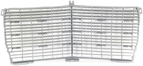 Front Grille Insert Silver Plastic Direct Replacement Compatible With 1977-1981 Mercedes Benz 280E / 1978-1985 300CD 1238880923